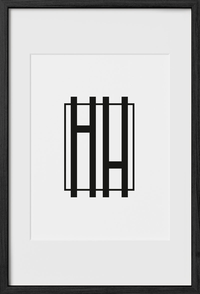 16x24, Black Oak Glass Frame