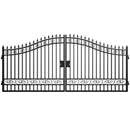 16x8 ft Steel Dual Swing Driveway Gate