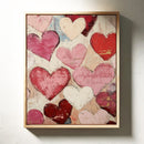 Textured Love – Romantic Heart Wall Art, Abstract Valentine’s Day Decor