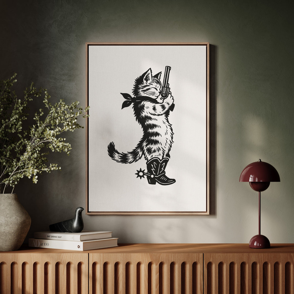 Purrpare for Trouble – Cowboy Cat Sheriff Print, photo 2 of 19