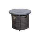 Wicker Outdoor Lounge Set With Cushions And Fire Pit