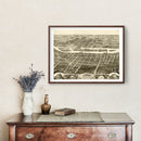Vintage Map of Batavia, Illinois 1869