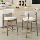Mid Century Modern Counter Stools, Fabric Upholstered Chairs by HouseOfZazla