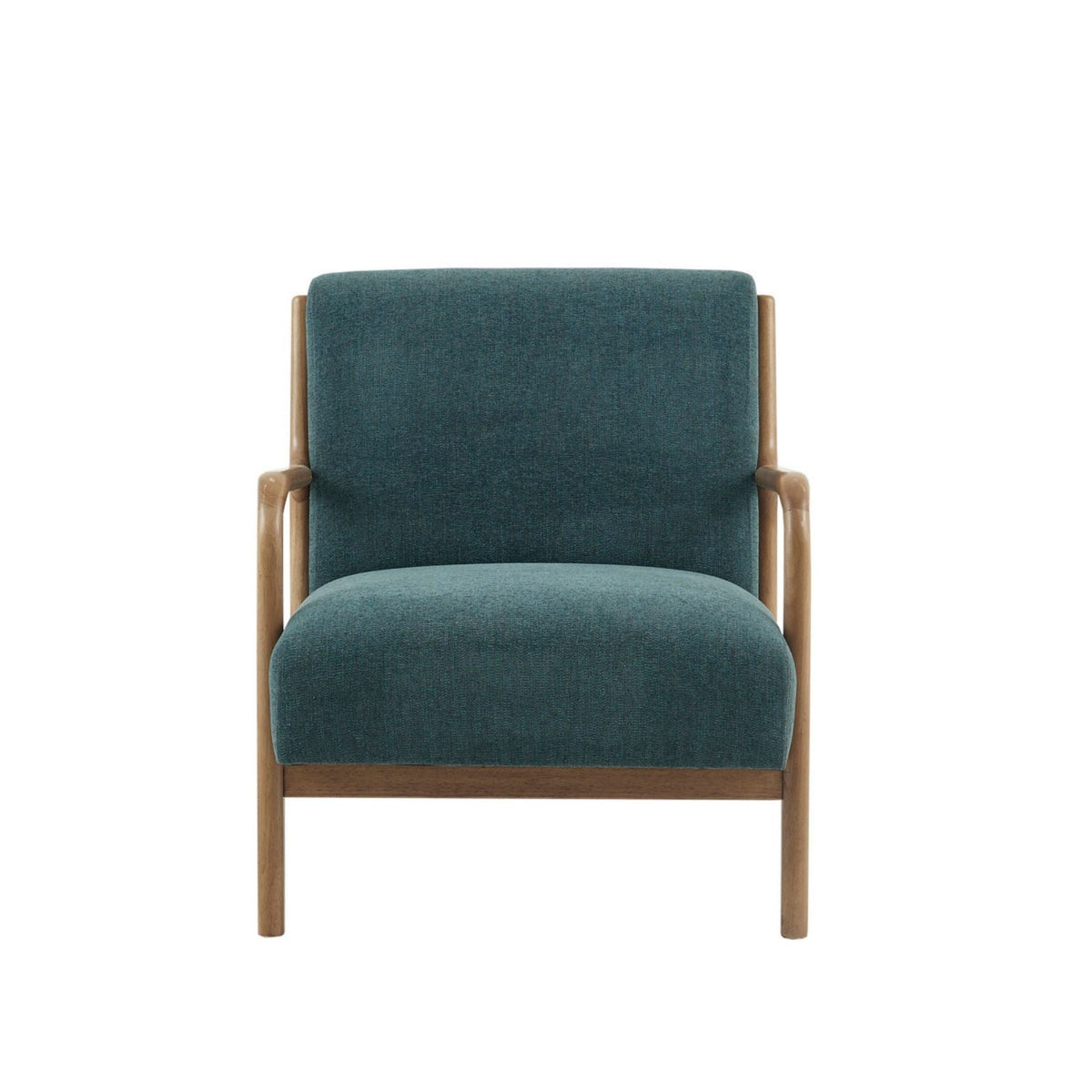 Mid-Century Style Lounge Chair With Upholstered Seat, photo 2 of 40