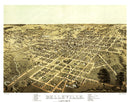 Vintage Map of Belleville, Illinois 1867