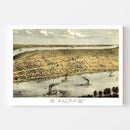 Vintage Map of Cairo, Illinois 1867