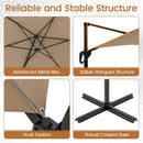 9 FT Cantilever Patio Umbrella with Vented Top and Sun-Protective Canopy by LJGDeals