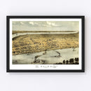 Vintage Map of Cairo, Illinois 1867