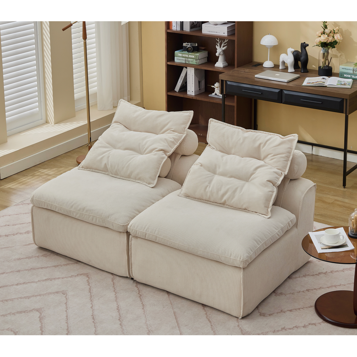 Modular Sofa with Neck and Lumbar Pillows - 2 Seats, photo 6 of 10