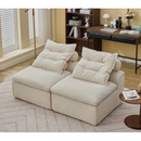 Modular Sofa with Neck and Lumbar Pillows - 2 Seats