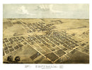 Vintage Map of Centralia, Illinois 1867