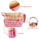 5PCS Baby Nappy Diaper Bags Set Mummy Diaper Shoulder Bags w/ Nappy Changing Pad Insulated Pockets Travel Tote Bags For Mom Dad