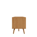 TV Stand, Media Console, 2 Drawers & Cable Management - Natural Wood by HouseOfZazla