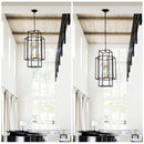 8 Light Lantern Chandelier Lighting, Entryway Chandeliers For High Ceilings, Chandeliers For Dining Room, Foyer, Entry, Staircase, Hallway, Height Adjustable (E12 Bulbs Not Included)