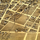 Vintage Map of Champaign, Illinois 1869