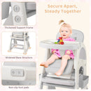 Convertible Baby High Chair with Double-layer Tray and Adjustable Backrest by LJGDeals