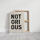 Notorious Bold Stencil Typography Print