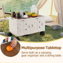 Large Foldable Utility Cart with 2-Tier Storage Crates and Telescoping Handle