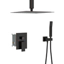 Dual Shower Head 16" Ceiling Mount Square Shower System With Rough In Valve by HouseOfZazla