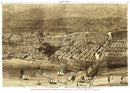 Vintage Map of Chicago, Illinois 1874
