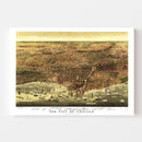 Vintage Map of Chicago, Illinois 1892