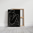 Reclining Muse in White Ink