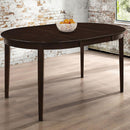 Elmira - Oval Dining Table With Leaf Extension - Brown by HouseOfZazla