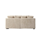 74.8" Modern Luxury Twins Sofa Couch for Living Room Quality Corduroy Upholstery Sleeper Sofa Bed Daybed Beige