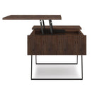 Lowry - Lift Top Coffee Table - Distressed Charcoal Brown by HouseOfZazla