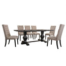 Morland 7 Pieces Dining Room Set - Black