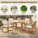 Outdoor Dining Set 5-Piece Patio Table And Chairs Set with Umbrella Hole
