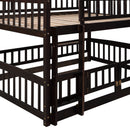 Low Bunk Bed With Slide, Fence And Ladder by HouseOfZazla