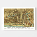 Vintage Map of Chicago, Illinois 1898