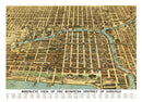 Vintage Map of Chicago, Illinois 1898