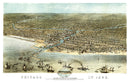 Vintage Map of Chicago, Illinois 1868
