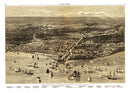Vintage Map of Chicago, Illinois 1871