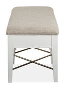 Heron Cove - Bench With Upholstered Seat - Chalk White