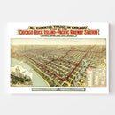 Vintage Map of Chicago, Illinois 1897