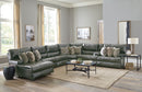Como - 7 Piece Italian Leather Match Reclining Sectional by Unique Piece Furniture