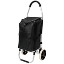 Foldable Shopping Trolley With Wheels And Removable Waterproof Bag - Black by HouseOfZazla