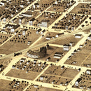 Vintage Map of Danville, Illinois 1869