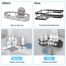 2Pcs Corner Shower Caddy Anti-Rust Soap Holder Hanging Hook No Drilling Adhesive Shower Organizer Corner Shelves Bathroom Kitchen
