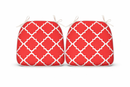 Outdoor Chair Cushions with Straps - Set of 4, Plaid Red by HouseOfZazla