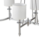 6-Light Chandelier with Fabric Drum Shades