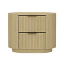 Olivia - Nightstand & 2 Drawers - Oak by HouseOfZazla