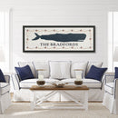 Personalized Framed Whale Canvas Sign