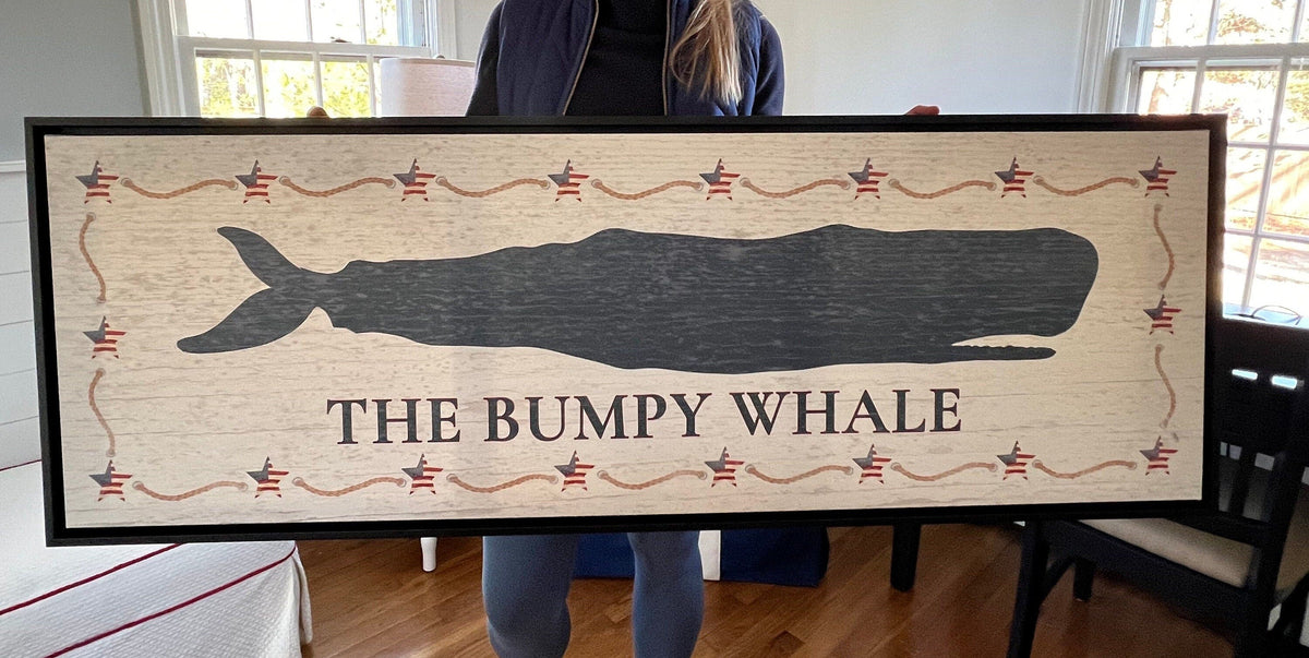 Personalized Framed Whale Canvas Sign, photo 9 of 11