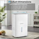 65 Pints Dehumidifier with 24H Timer and LED Display-White by LJGDeals