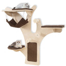 Wall-Mounted Cat Tower Cat Wall Shelves Furniture with Perch-Brown by LJGDeals