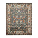 7' 11''x10' 1'' LoomBloom Muted Turkish Oushak Hand Knotted 100% Wool Traditional Area Rug Gray, Burnt Orange Color